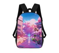 sinyumoney Utopian Neon Cityscape -1 Zaino Scolastico Per Bambini, Stampato in 3D, Borsa Scolastica Alla Moda, Borsa Scolastica Casual Per Ragazzi, Studenti Delle Scuole Elementari E Medie 17inch