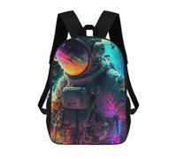 sinyumoney Vibrant Astronaut Artwork -2 Zaino Scolastico Per Bambini, Stampato in 3D, Borsa Scolastica Alla Moda, Borsa Scolastica Casual Per Ragazzi, Studenti Delle Scuole Elementari E Medie 17inch