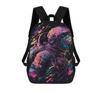 sinyumoney Vibrant Astronaut Artwork -7 Zaino Scolastico Stampato in 3D, Borse Scolastiche Per Ragazzi E Ragazze, Zaino Per Laptop Per Bambini/studenti/adulti 17inch