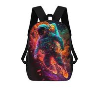 sinyumoney Vibrant Astronaut in Space -10 Zaino Per Bambini, Zaino Scolastico Stampato in 3D, Zaino Per Ragazzi E Ragazze, Borsa Scolastica Regolabile Per La Scuola Primaria 17inch