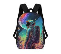 sinyumoney Vibrant Astronaut Journey -1 Zaino Scolastico Per Bambini, Stampato in 3D, Borsa Scolastica Alla Moda, Borsa Scolastica Casual Per Ragazzi, Studenti Delle Scuole Elementari E Medie 17inch