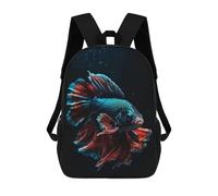 sinyumoney Vibrant Betta Fish Zaini, Zaino Per Bambini, Borsa Scolastica Per Studenti, Zaini Da Viaggio Stampati in 3D, Zaino Accessorio Moda, Zaini Impermeabili Per Bambini 17inch