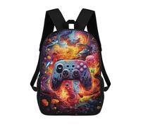 sinyumoney Vibrant Gaming Controller Artwork -109Zaino Scolastico Per Bambini, Zaini Stampati in 3D, Zaini Alla Moda Per La Scuola Elementare E Media Per Ragazzi. 17inch