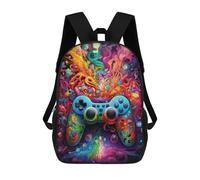 sinyumoney Vibrant Gaming Controller Artwork -5 Zaino Per Bambini, Borsa Scolastica Di Grande Capacità, Zaino Per Studenti, Zaino Per Ragazzi, Ragazze, Adulti, Adolescenti 17inch