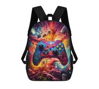 sinyumoney Vibrant Gaming Controller Artwork -60 Stampa Zaino Per Bambini, Borsa Scolastica Per Adulti E Bambini, Zaino Da Viaggio Per Tutti I Giorni 17inch