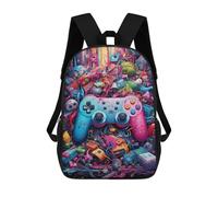 sinyumoney Vibrant Gaming Controllers -19 Zaini Per Bambini, Zaini Scolastici Personalizzati 3D Per Ragazzi E Ragazze, Zaini Scolastici Grandi, Zaini Casual Da Giorno 17inch