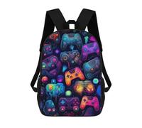 sinyumoney Vibrant Gaming Controllers -25 Zaino Scolastico Alla Moda Per Studenti, Adatto A Ragazzi E Ragazze, Ideale Per Viaggi All'aperto E Attività Ricreative. 17inch