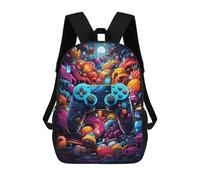 sinyumoney Vibrant Gaming Odyssey -1 Zaino Scolastico Per Bambini, Borsa Scolastica Stampata in 3D Per Ragazzi, Studenti Delle Scuole Elementari E Medie 17inch