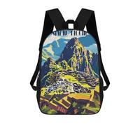 sinyumoney Vibrant Machu Picchu Zaino Scolastico Stampato in 3D, Borse Scolastiche Per Ragazzi E Ragazze, Zaino Per Laptop Per Bambini/studenti/adulti 17inch