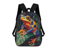 sinyumoney Vibrant Rainforest Frog Zaino Per Bambini Borsa Scolastica Per Ragazzi Cartone Animato Stampa 3D Borsa Scolastica Per Studenti Zaino Per Laptop Per Ragazzi E Ragazze 17inch