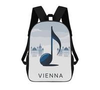 sinyumoney Vienna Music Cityscape Zaini Per Bambini, Zaino Scolastico Alla Moda, Borsa Scolastica Stampata in 3D Per Ragazzi, Studenti Delle Scuole Elementari E Medie 17inch