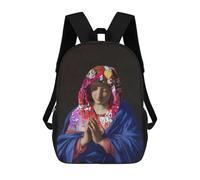 sinyumoney Virgin Mary Banksy Pop Art Zaino Scolastico Per Bambini Stampato in 3D, Zaini Da Viaggio Ad Alta Capacità, Borse Per Libri, Zaini Scolastici Per Bambini 17inch