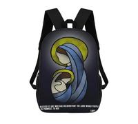 sinyumoney Virgin Mary Quote Stampa Zaino Per Bambini, Borsa Scolastica Per Adulti E Bambini, Zaino Da Viaggio Per Tutti I Giorni 17inch