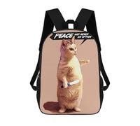 sinyumoney WAR MONGERING CAT Zaino Per La Scuola Stampato in 3D Borsa Scolastica Per Ragazzi E Ragazze Zaino Per Bambini Zaino Da Viaggio 17inch