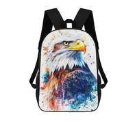 sinyumoney Watercolor Bald Eagle Zaini, Zaino Per Bambini, Borsa Scolastica Per Studenti, Zaini Da Viaggio Stampati in 3D, Zaino Accessorio Moda, Zaini Impermeabili Per Bambini 17inch