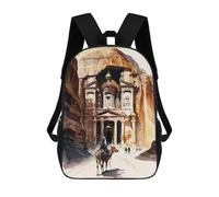 sinyumoney Watercolor Petra Zaini Stampati in 3D, Borsa Scolastica Casual Per Bambini, Borsa Scolastica Alla Moda Per Ragazzi, Studenti Delle Scuole Medie 17inch