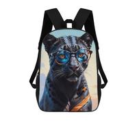 sinyumoney Watercolor Polar Bear Zaino Scuola Per Adolescenti Stampato 3D Regolabile Con Tasche Alla Moda Per Bambini Ragazzi Ragazze Studenti E Adolescenti, Cute Black Leopard Print, 17"