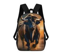 sinyumoney Watercolor Polar Bear Zaino Scuola Per Adolescenti Stampato 3D Regolabile Con Tasche Alla Moda Per Bambini Ragazzi Ragazze Studenti E Adolescenti, Stout And Fat Bull, 17"
