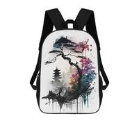 sinyumoney Watercolors Japanese 8 Zaino Per Bambini Stampa 3D Borsa Scuola Per Ragazzi E Ragazze Zaino Alla Moda E Casual Per Scolari 17inch