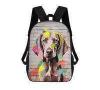 sinyumoney Weimaraner Dog Graffiti Zaini Stampati in 3D, Borsa Scolastica Casual Per Bambini, Borsa Scolastica Alla Moda Per Ragazzi, Studenti Delle Scuole Medie 17inch