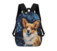 sinyumoney Welsh Corgi Zaino Scolastico Alla Moda Per Studenti, Adatto A Ragazzi E Ragazze, Ideale Per Viaggi All'aperto E Attività Ricreative. 17inch