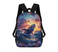 sinyumoney Whale Breaching at Sunset with Seagulls Zaino Scolastico, Zaino Per Libri, Zaini Per Bambini Stampati in 3D, Zaini Per Bambini, Zaini Scolastici Per Bambini, Zaini Da Viaggio 17inch