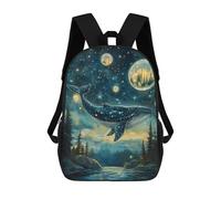 sinyumoney Whale Dreams in Bubble Forest Zaino Scolastico Grande Resistente All'acqua Per Laptop - Perfetto Per Viaggi, Lavoro E Uso Quotidiano 17inch