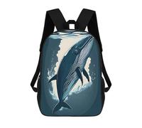 sinyumoney Whale in Space Zaini Stampati 3D Per Bambini, Borse Da Scuola Alla Moda Per Ragazzi Borse Da Viaggio, Borse Da Scuola Per Studenti Di Scuola, Humpback Whale, 17"