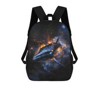sinyumoney Whale in Space Zaini Stampati 3D Per Bambini, Borse Da Scuola Alla Moda Per Ragazzi Borse Da Viaggio, Borse Da Scuola Per Studenti Di Scuola, Whale Animal Beautiful Fantasy, 17"