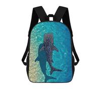 sinyumoney Whale Shark Stained Glassed Zaini Per Bambini, Zaino Scolastico Alla Moda, Borsa Scolastica Stampata in 3D Per Ragazzi, Studenti Delle Scuole Elementari E Medie 17inch