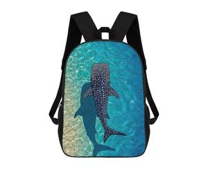 sinyumoney Whale Shark Stained Glassed Zaini Per Bambini, Zaino Scolastico Alla Moda, Borsa Scolastica Stampata in 3D Per Ragazzi, Studenti Delle Scuole Elementari E Medie 17inch