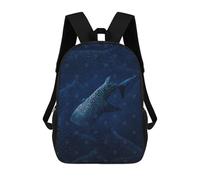 sinyumoney Whale Sharks Zaino Per Bambini Zaino Scolastico Borsa Scolastica Borsa Scolastica Alla Moda Stampata in 3D Per Ragazzi Studenti Delle Scuole Elementari E Medie 17inch