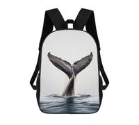 sinyumoney Whale Tail Breach Zaino Per Bambini Stampato in 3D Zaino Scolastico Per Bambini Zaini Da Viaggio Per Bambini Borse Per Libri Ad Alta Capacità Zaino Per Bambini Zainetto 17inch
