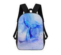 sinyumoney Whale Tail Watercolor Zaini Per Bambini, Zaini Scolastici, Borse Scolastiche Alla Moda Stampate in 3D Per Ragazzi, Studenti Delle Scuole Elementari E Medie 17inch