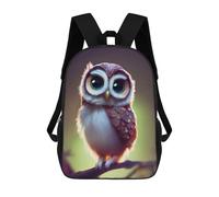 sinyumoney Whimsical Owl Artwork Zaino, Borsa Scolastica Stampata in 3D, Borsa Per Il Pranzo Scolastico, Zaino Da Viaggio, Zaino Per Amici, Zaino Scolastico Per Ragazze E Ragazzi 17inch