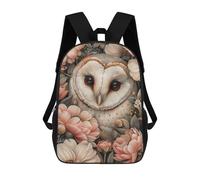 sinyumoney Whimsical Owl with Flowers Zaini Casual Per Bambini, Borse Scolastiche Per Ragazzi E Ragazze, Zaini Per Libri, Zaini 17inch