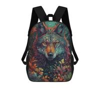 sinyumoney Whimsical Wolf in Nature -1 Stampa Zaino Per Bambini, Borsa Scolastica Per Adulti E Bambini, Zaino Da Viaggio Per Tutti I Giorni 17inch