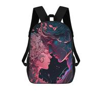 sinyumoney Whispers of The Wind Zaino, Borsa Scolastica Stampata in 3D, Borsa Per Il Pranzo Scolastico, Zaino Da Viaggio, Zaino Per Amici, Zaino Scolastico Per Ragazze E Ragazzi 17inch