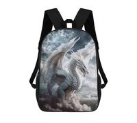 sinyumoney White Dragon in Clouds -2 Zaino Per Bambini Zaino Divertente E Alla Moda Borsa Per Libri Per Ragazzi E Adolescenti Borse Scolastiche Stampate in 3D Per Ragazzi 17inch