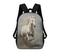 sinyumoney White Horse Running Zaini Per Bambini, Zaini Scolastici Personalizzati 3D Per Ragazzi E Ragazze, Zaini Scolastici Grandi, Zaini Casual Da Giorno 17inch