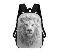 sinyumoney White Lion Portrait Zaino Scolastico Stampato in 3D, Borse Scolastiche Per Ragazzi E Ragazze, Zaino Per Laptop Per Bambini/studenti/adulti 17inch