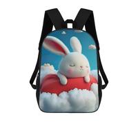 sinyumoney White Rabbit Dreaming Zaini Per Bambini, Zaini Scolastici Personalizzati 3D Per Ragazzi E Ragazze, Zaini Scolastici Grandi, Zaini Casual Da Giorno 17inch