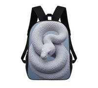 sinyumoney White Snake with Purple Eyes Zaino Per Bambini Zaino Scolastico Borsa Scolastica Borsa Scolastica Alla Moda Stampata in 3D Per Ragazzi Studenti Delle Scuole Elementari E Medie 17inch
