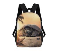 sinyumoney White Tiger And Butterfly Zaino Scuola Stampato 3D, Zaino Casual Per Bambini, Borsa Da Scuola Stampa 3D Per Ragazzi, Primaria E College, La Tortoise, 17"