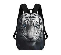sinyumoney White Tiger With Blue Eyes Zaini Stampati in 3D Per Bambini, Zaini Scolastici, Borse Scolastiche, Zaini Alla Moda Per Ragazzi, Studenti Delle Scuole Elementari E Medie 17inch
