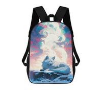 sinyumoney White Wolf in A Dreamy Landscape Zaini, Zaino Per Bambini, Borsa Scolastica Per Studenti, Zaini Da Viaggio Stampati in 3D, Zaino Accessorio Moda, Zaini Impermeabili Per Bambini 17inch