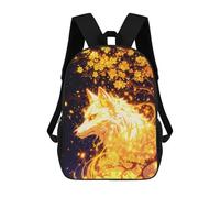 sinyumoney White Wolf Spirit Zaino Scolastico Alla Moda Per Studenti, Adatto A Ragazzi E Ragazze, Ideale Per Viaggi All'aperto E Attività Ricreative. 17inch