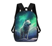 sinyumoney White Wolf Zaino Scolastico Stampato in 3D, Borse Scolastiche Per Ragazzi E Ragazze, Zaino Per Laptop Per Bambini/studenti/adulti 17inch