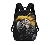 sinyumoney Whitetail Deer Zaino Ronaldo, Zaino Per Bambini, Zaino Scuola Per Studenti, Zaino Per Libri, Zaino Scuola Stampato In 3D Per Ragazzi E Ragazze, Parrot nero e giallo, 17"