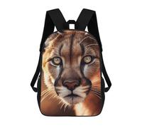 sinyumoney Wild Cat Close-Up Zaino Scolastico Alla Moda Per Studenti, Adatto A Ragazzi E Ragazze, Ideale Per Viaggi All'aperto E Attività Ricreative. 17inch